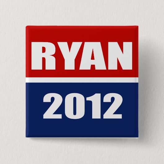 Paul Ryan 2012 Vierkante Button 5,1 Cm (Voorkant)