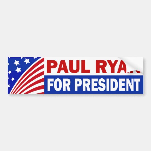 Paul Ryan For President Bumpersticker (Voorkant)
