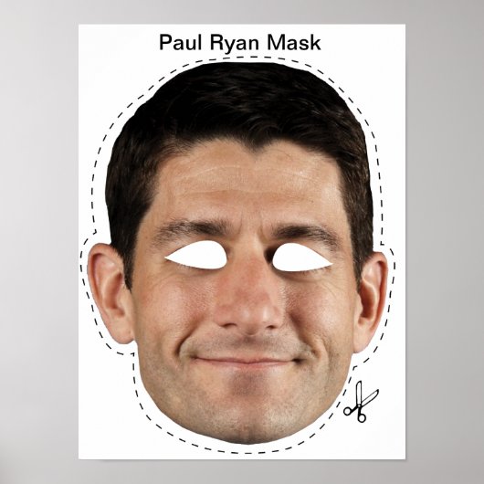 Paul Ryan Halloween Mask Poster (Voorkant)