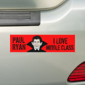 Paul Ryan houdt van Middenklasse Bumpersticker (Op auto)