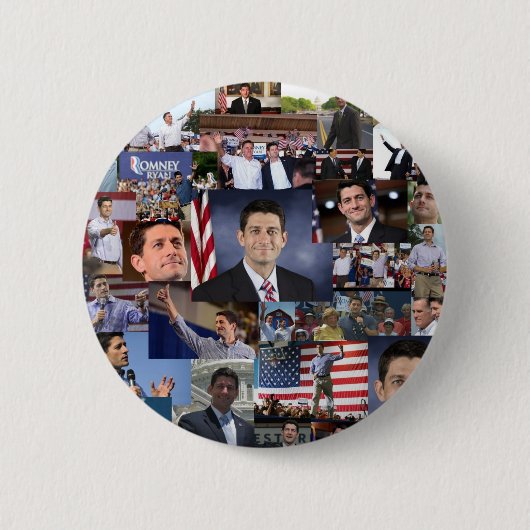 Paul Ryan Republican VP Ronde Button 5,7 Cm (Voorkant)