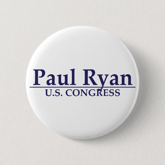 Paul Ryan U.S. Congress Ronde Button 5,7 Cm (Voorkant)