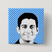 Paul Ryan Vierkante Button 5,1 Cm (Voorkant)