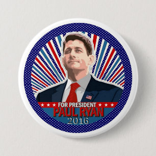 Paul Ryan voor President 2016 Ronde Button 7,6 Cm