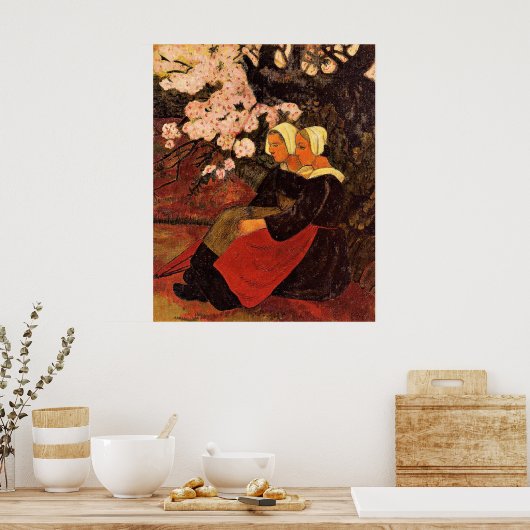 Paul Serusier, Twee Bretonse vrouwen, Poster (Keuken)