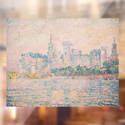 Paul Signac - Avignon, Morning Raamsticker (Vel 2)