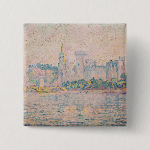 Paul Signac - Avignon, Morning Vierkante Button 5,1 Cm