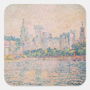 Paul Signac - Avignon, Morning Vierkante Sticker