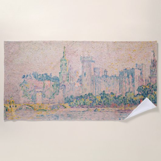 Paul Signac - Avignon, ochtend Strandlaken (Voorkant)