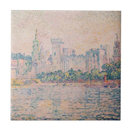 Paul Signac - Avignon, ochtend Tegeltje (Voorkant)