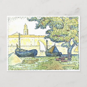 Paul Signac Boat Painting 1894 Briefkaart