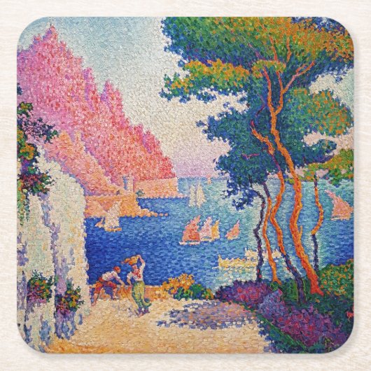 Paul Signac - Capo di Noli Kartonnen Onderzetters (Voorkant)