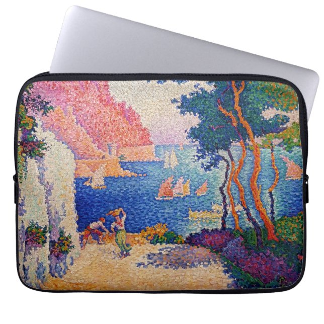Paul Signac - Capo di Noli Laptop Sleeve (Voorkant)
