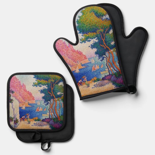 Paul Signac - Capo di Noli Ovenwant & Pannenlap Set (Voorkant / Achterkant)