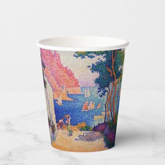 Paul Signac - Capo di Noli Papieren Bekers (Achterkant)