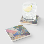 Paul Signac - Capo di Noli Stenen Onderzetter (Zijkant)