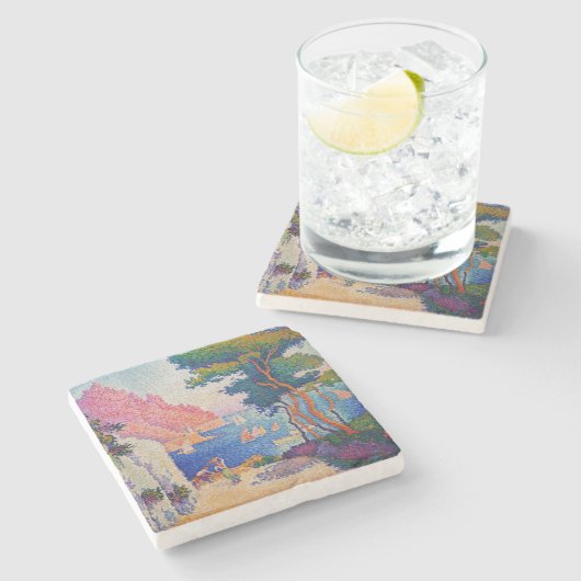 Paul Signac - Capo di Noli Stenen Onderzetter (Zijkant)