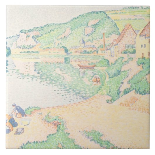 Paul Signac - De Andelys Tegeltje (Voorkant)