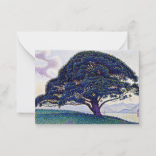 Paul Signac - De Bonaventure-pijnboom Notitiekaartje
