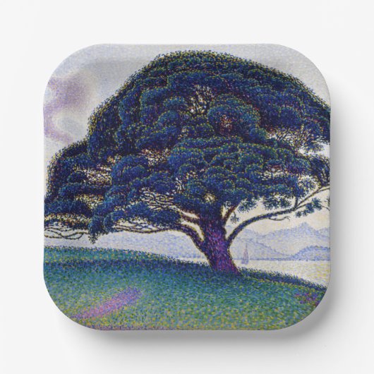 Paul Signac - De Bonaventure Pine Papieren Bordje (Voorkant)