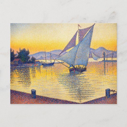 Paul Signac - De haven bij zonsondergang, Opus 236 Briefkaart (Voorkant)