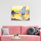 Paul Signac - De haven bij zonsondergang, Opus 236 Canvas Afdruk (Insitu (Woonkamer))
