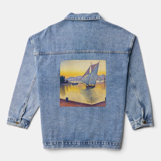 Paul Signac - De haven bij zonsondergang, Opus 236 Denim Jacket (Achterkant)