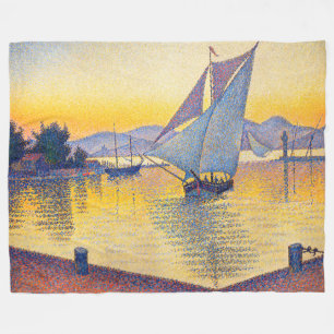 Paul Signac - De haven bij zonsondergang, Opus 236 Fleece Deken