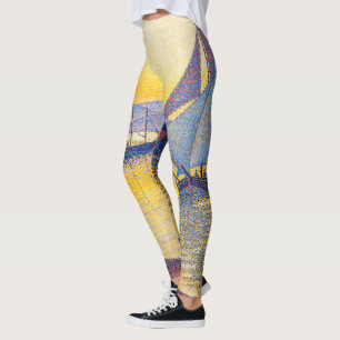 Paul Signac - De haven bij zonsondergang, Opus 236 Leggings