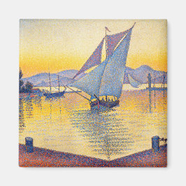 Paul Signac - De haven bij zonsondergang, Opus 236 Magneet