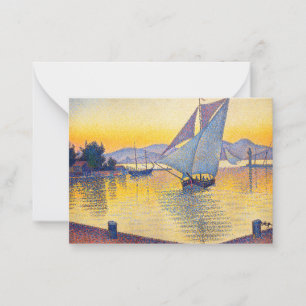 Paul Signac - De haven bij zonsondergang, Opus 236 Notitiekaartje