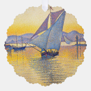 Paul Signac - De haven bij zonsondergang, Opus 236 Ornament Kaart