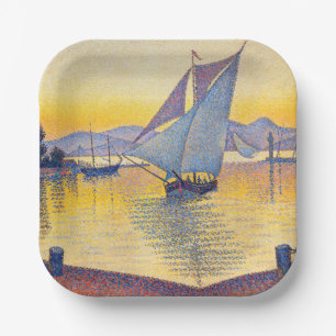 Paul Signac - De haven bij zonsondergang, Opus 236 Papieren Bordje