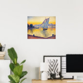 Paul Signac - De haven bij zonsondergang, Opus 236 Poster (Thuiskantoor)