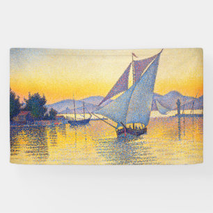 Paul Signac - De haven bij zonsondergang, Opus 236 Spandoek