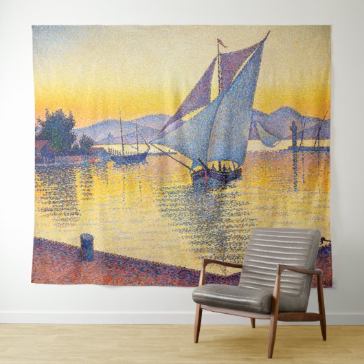Paul Signac - De haven bij zonsondergang, Opus 236 Wandkleed (In Situ (horizontaal))