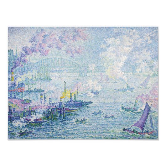 Paul Signac - De haven van Rotterdam Foto Afdruk (Voorkant)