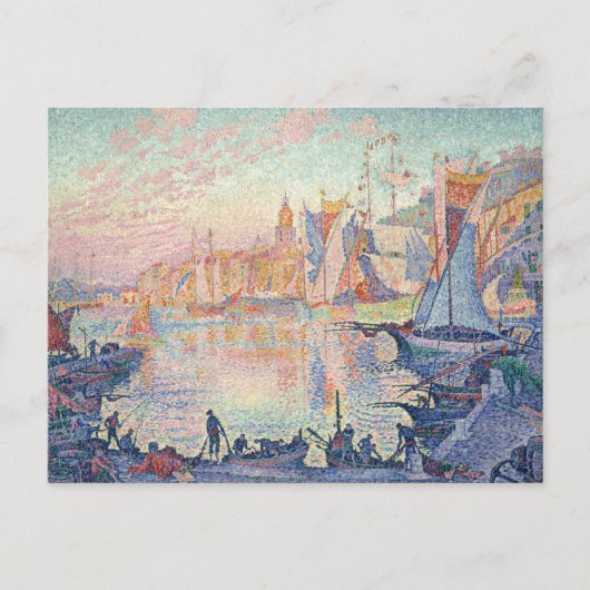 Paul Signac - De haven van Saint-Tropez Briefkaart (Voorkant)
