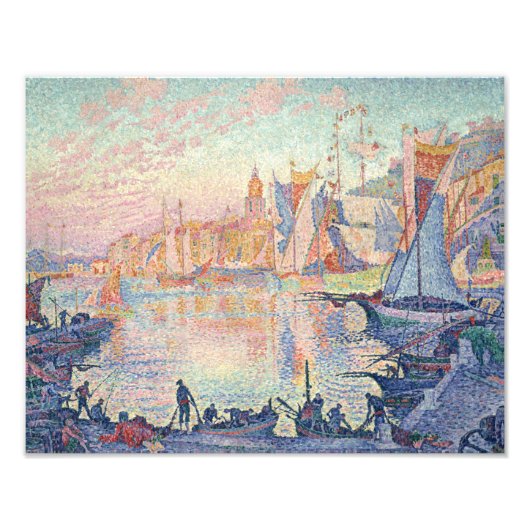 Paul Signac - De haven van Saint-Tropez Foto Afdruk (Voorkant)