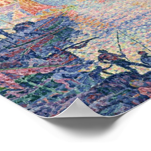 Paul Signac - De haven van Saint-Tropez Poster (Hoek)