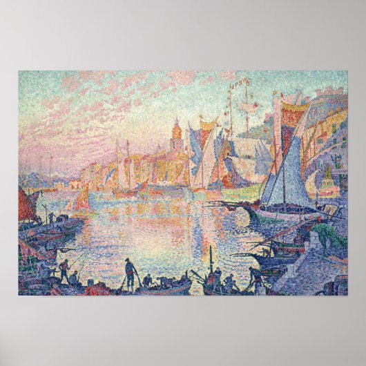 Paul Signac - De haven van Saint-Tropez Poster (Voorkant)