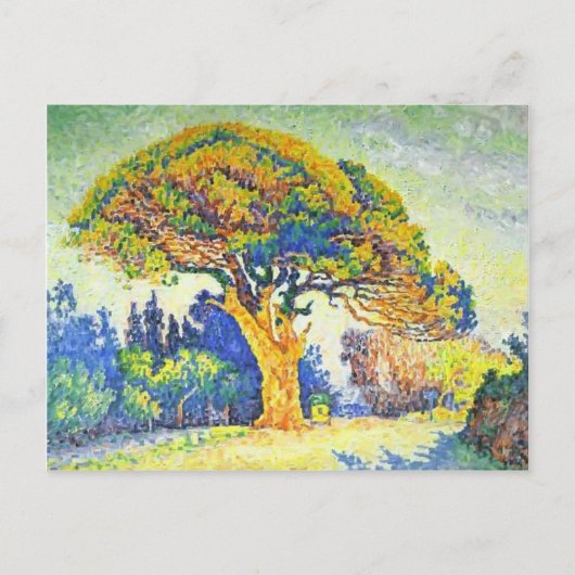Paul Signac - De pijnboom in St. Tropez Briefkaart (Voorkant)