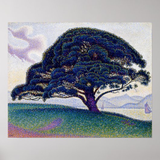 Paul Signac - De pijnboom van Bonaventure Poster (Voorkant)