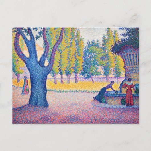 Paul Signac - Fontein des Lices, Saint-Tropez Briefkaart (Voorkant)