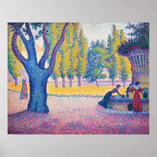 Paul Signac - Fontein des Lices, Saint-Tropez Poster