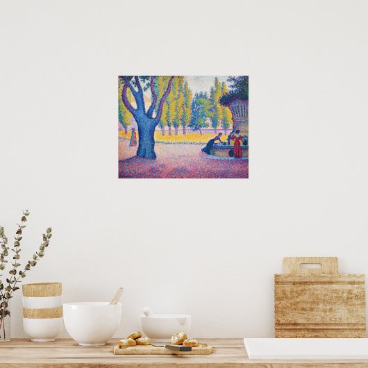 Paul Signac - Fontein des Lices, Saint-Tropez Poster (Keuken)