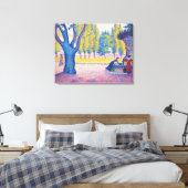 Paul Signac - Fountain des Lices, Saint-Tropez Canvas Afdruk (Insitu (Slaapkamer))