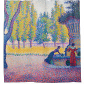 Paul Signac - Fountain des Lices, Saint-Tropez Douchegordijn (Voorkant)