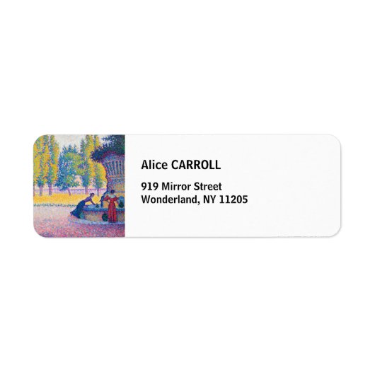 Paul Signac - Fountain des Lices, Saint-Tropez Etiket (Voorkant)