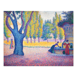 Paul Signac - Fountain des Lices, Saint-Tropez Foto Afdruk
